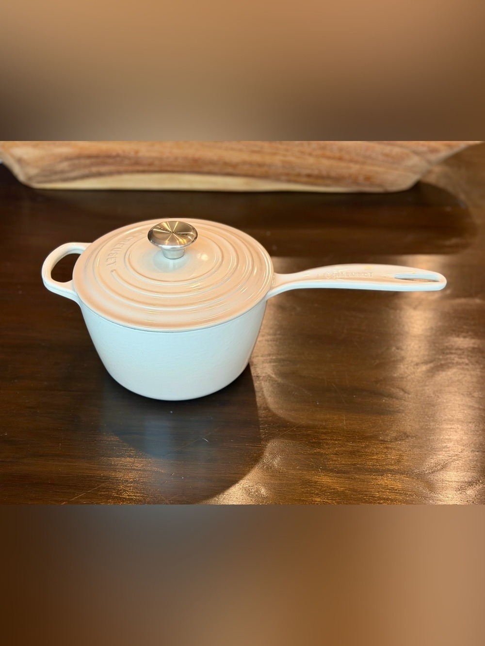 Le Creuset Signature Enameled Cast Iron Saucepan 18cm 2.2L Meringue Good